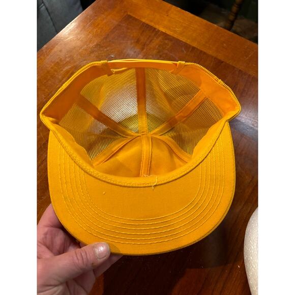 Vintage VTG Darigold milk hat patch snapback trucker dad cap yellow and red cap - Picture 4 of 5